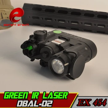 Elementas Airsoft ginklas, šviesiai Žalias lazeris Softair Ginklą Taktinis Wapens Žibintuvėlis su ir SPINDULIŲ lazerinis DBAL D2 strobo arsoft arme lazer