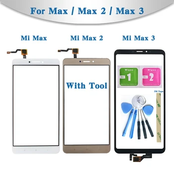 Pakeitimo Aukštos Kokybės Xiaomi Mi Max / Max 2 / Max 3 Max1 Max2 Max3 Jutiklinis Ekranas Skaitmeninis Keitiklis Jutiklis Išorinio Stiklo Objektyvas Skydelis