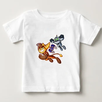 Vaikų Marškinėliai kino Ratchet Ir Clank Animacinių filmų t-shirt berniukas/mergaitė Vasaros top Marškinėliai Mada vaikams drabužių camiseta marškinėliai berniukams