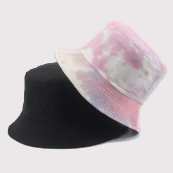 Kaklaraištis dažų kibiro kepurę hip-hop medvilnės spalvinga grįžtamasis žvejybos bžūp lauko sporto dviejų šoninių drabužiai žvejams, saulės, skrybėlę, panama dropship