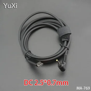 YuXi USB C Tipo DC 2.5*0.7 mm/3.5*1.35 mm/3.0*1.1 mm Juoda/Balta Male Kištuko Keitiklį PD Įkrovimo Kabelis, Laidas Maitinimo Adapteris