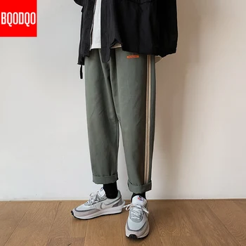 Poilsiu Atsitiktinis Tiesios Kelnės Vyrams Mados Baggy Rudenį Hip-Hop Sweatpants Vyrų Juoda Japonijos Sporto Streetwear Haremo Kelnės