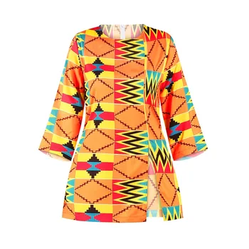 Afrikoje Marškinėliai Suknelė Moteris Vaškas Geometrijos Spausdinti Gatvės Slipt Vasaros Afrikos Viršūnių Office Lady Afrikos heidi bazin Dashiki Drabužiai