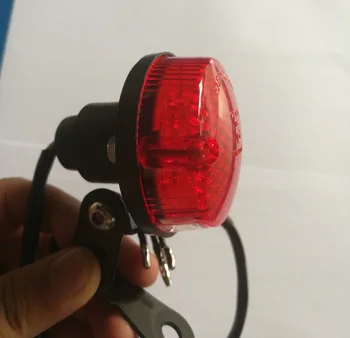 JX-LCLYL Motociklas Quad Apvali Raudona LED Galiniai Stabdžių Licenciją Plokštelės Šviesos Lempos