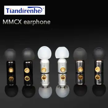 Tiandirenhe Naujas Metalo 6mm juda ritė V tipo mini HIFI ausines mmcx ausinės pluggable ir keičiamų kabelis, ausinės ir mikrofonas