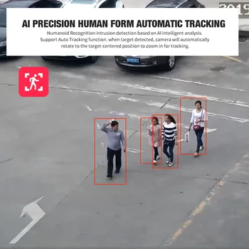 AI Auto Stebėjimo PTZ) IP Camera POE 30X Zoom 1080P H. 265 AI, Žmogaus Kūno, Veido Priartinimas Programavimo Šablonus Patruliuoja Lauko IR 80M