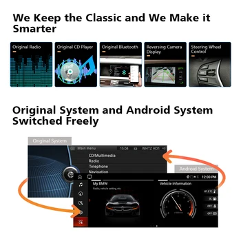 PLAZOLA Android 10.0 Automobilio Multimedia Navigacijos GPS Grotuvas BMW X1 E84 2009-m. CIC arba be Originalo Stebėti CarPlay