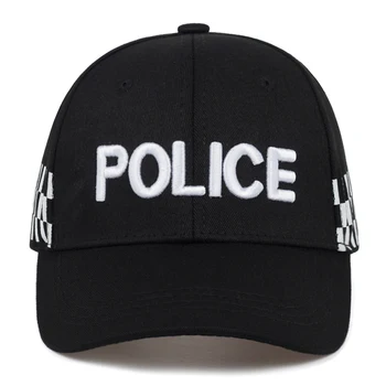 Aukštos kokybės POLICIJOS siuvinėjimo beisbolo kepuraitę mados hip-hop reguliuojamas skrybėlę, vyrai ir moterys, lauko sporto kepurės atsitiktinis tėtis skrybėlės