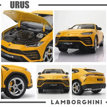 Welly 1:24 Lamborghini Urus VISUREIGIS off-road transporto modeliavimas lydinio automobilio modelį Rinkti dovanas žaislas