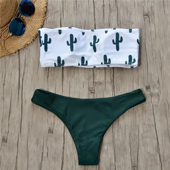 Maudymosi kostiumėlį Moteris Atskiras maio Bikini Nustatyti Moterų Push Up Bandeau Paplūdimio maudymosi kostiumėlį 2019 Bikini maudymosi Kostiumėliai, Maudymosi Kaktusas Moterų Biquini