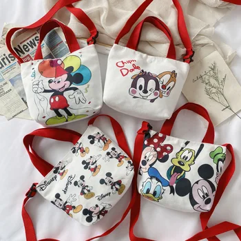 Disney nauja vaikų drobė maišelis mados kūdikis animacinių filmų mickey bag rankinė berniukas mergaičių mokinių mielas petį krepšys