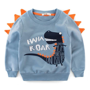 Berniukas Animaciją T-shirt Dinozaurų Krokodilas Drabužių Komplektas Dryžuotas ilgomis Rankovėmis Viršuje Kelnes 2-Piece Set Medvilnės Minkštas, Vaikams, Kombinezonas