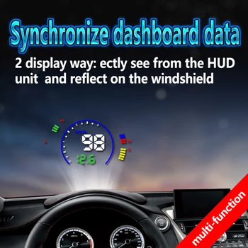 XYCING S600 Automobilių Head Up Display 5.8 colių Skaitmeninis Spidometras Automobilių HUD OBD2 prekinis, galinis Stiklo Projektorius Greitis Nuovargį Vairavimo Priminimas