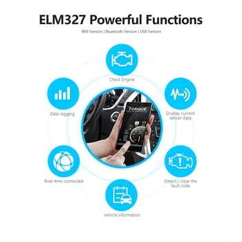 Super Mini Elm327 OBD2 Bluetooth V1.5 Elm 327 1.5 V OBD 2 Automobilių Diagnostikos Įrankis, Skenerio Elm-327 OBDII Adapteris Auto Diagnostikos Įrankis