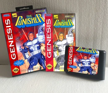 The Punisher 16 bitų SEGA MD Žaidimo Kortelė Pakuotėje Su Instrukcija Sega Mega Drive Genesis