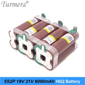 18650 HG2 3000mAh 6000mAh 20 amperų 3S 4S 5S 6S 8S 7.4 V 12.6 V, 14.8 V 18V 25.2 V 29.6 V Atsuktuvas baterijų suvirinimo baterija