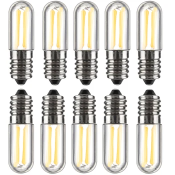 10vnt / daug Mini E14 E12 LED Šaldytuvas Šaldiklis Kaitrinės Šviesos COB Pritemdomi Lemputės 1W 2W 4W Lempos Šalta, Šilta Balta Lempos Apšvietimo