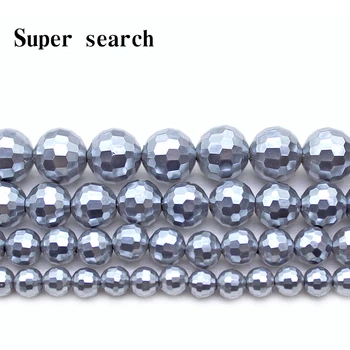 AA+ Natūrali pilka Shell Perlų Turas Prarasti Tarpiklis Granules, Briaunuotas, 