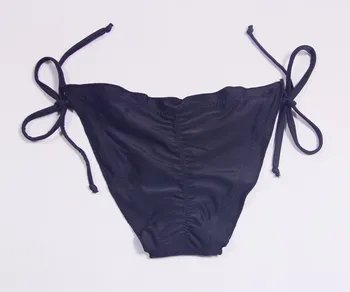 Vientisos Spalvos Bikini Bottom Seksualių Moterų Žemas Augimas Pusėje Kaklaraištis Maudymosi Kostiumėliai, Kelnės Lady Maudymosi Kostiumėlį Hipster Apatinės Kelnės Apačioje