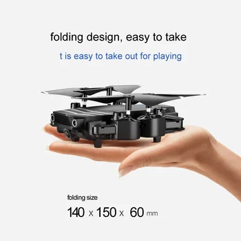Sulankstomas 4K HD Dual Camera RC Drone 2.4 G 25mins Ilgas Baterijos veikimo laikas WIFI FPV Oro Slėgio Fiksuotas Aukštis Quadcopter Su LED Žibintai