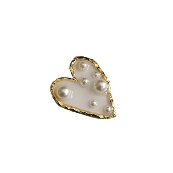 6pcs Naujo Dizaino karšto pardavimo Lydinio Lašas Aliejaus Nereguliarus Pakabukas Bangų Modelį Ovalo formos Perlas širdies formos Auskarai Papuošalai, Aksesuarai