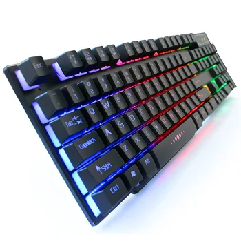 Coolcold wired keyboard usb mechaninė jausmas, 104 keycaps žaidimų klaviatūra atspari vandeniui apšvietimu teclado mecanico