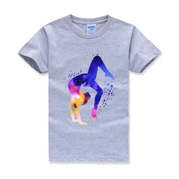 Gimnastikos Akrobatikos Akvarelė Vaikiški marškinėliai Sporto Vaikai Asmeninį Užsakymą