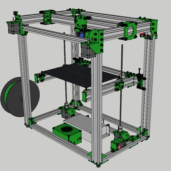 D-Bot Core-XY 3D Spausdintuvas V-Įpjovos Rėmo 300x300mm 300x200mm&Mechaninė komplektas, Combo su Aparatūra