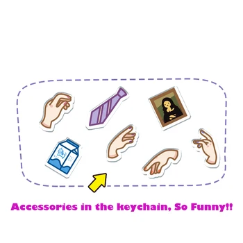 Mielas JoJo ' s Bizarre Adventure Drebulys Žavesio Anime Akrilo Keychain Pav Mažas Shaker Cosplay Keychains Pakabukas paketų prižiūrėtojų raktinę
