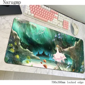 Girl Anime pelės mygtukai žaidėjus Kalėdų kilimėlis 700x300x4mm gumos stalo kilimėlis Spalvingas žaidimų priedai pc žaidimo kilimėliai negabaritinius