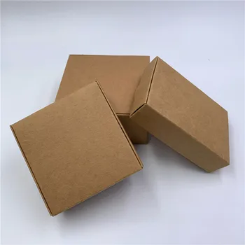 10vnt Tuščią Kraft Popieriaus Dėžutėje su langeliu Rankų darbo Muilo Dėžutė Papuošalų Slapukus Dovanų Saldainių Dėžutė Vestuves maža dėžutė Dovanų