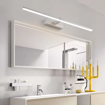 QLTEG Modernios LED Veidrodis Šviesos ilgio Juoda/Balta 0.4-1.2 M Anti-rūko LED Vonios kambarys žibintai tualetinis staliukas/wc/vonios veidrodis lempos