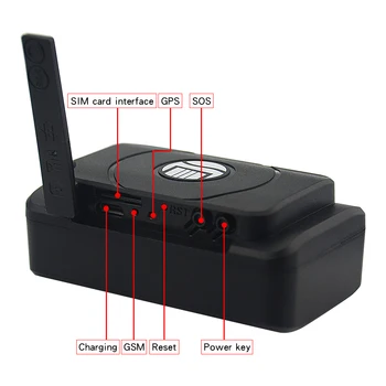 Super Ilgas Stanby GPS Tracker TK202 4400/6400mAh Mini Dydžio GPS Seklys su Magnetinių į/iš toli Geo-tvoros signalo Multi-function