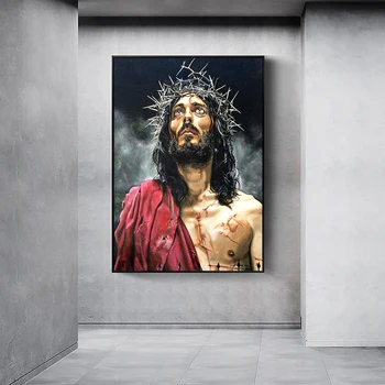 Klasikinio Abstrakčiai Portretas Jėzaus Paveikslai Tapyba Plakatus Spausdina Cuadros Sienos Menas Nuotraukas Kambarį Dekoro