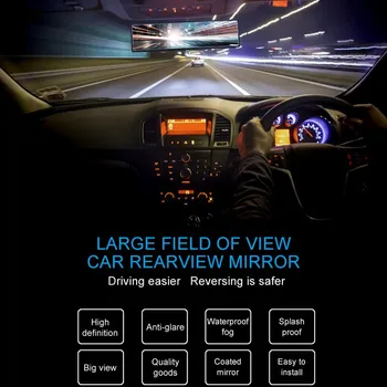 Automobilio Galinio Vaizdo Veidrodis Interjero Auto Atspindintis Objektyvu Blue Veidrodis, Galinio Vaizdo Išlenkto Paviršiaus Veidrodžius, Interjero Galinio Vaizdo Automobiliai