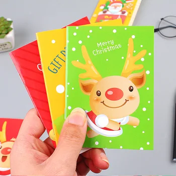 Naujas Atvykimo Mielas Kalėdų Animacinių Filmų Pastaba Virtimo Knygos Nešiojamas Mini Nešiojamas Kišenėje Notepad Studentų Prekių Kawaii