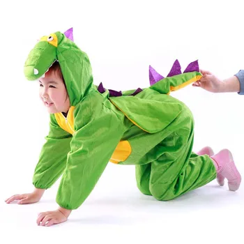 Helovyno Cosplay Vaikų Vaikai Aksomo Dinozaurų Fantazijos Kostiumų Karnavalas Šalis Festivalio Berniukas, Mergaitė Spektaklis Vaikams Jumpsuit Kostiumas