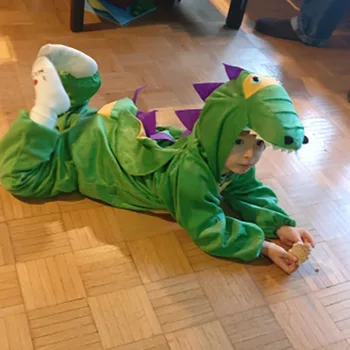Helovyno Cosplay Vaikų Vaikai Aksomo Dinozaurų Fantazijos Kostiumų Karnavalas Šalis Festivalio Berniukas, Mergaitė Spektaklis Vaikams Jumpsuit Kostiumas