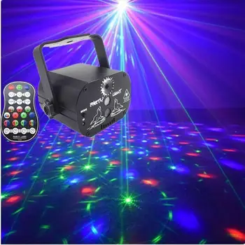 60 Modeliai Diskoteka RGB LED Disco Šviesos Strobe Lazerių Projekcijos Lempos Scenos Apšvietimas Parodyti Namų Šalies KTV DJ Šokių Naujųjų Metų