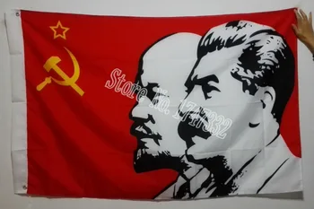 Leninas Stalinas Sovietų raudonosios armijos Vėliava karšto parduoti prekes 3X5FT 150X90CM Reklama žalvario metalo skyles