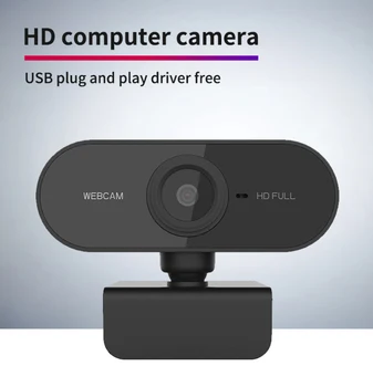 HD 1080P Kamera Mini Kompiuteris PC WebCamera Su Mikrofonu Pasukti Kameros Live Transliacijos Vaizdo skambučius Konferencijos Darbą