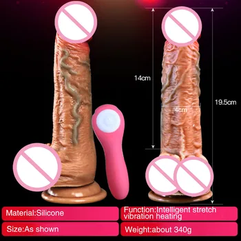 8 Dažnio Teleskopinis Realistiškas Penis Dildo Vibratorius Moterims Pūlingas Masturbator Belaidžio Nuotolinio G-taško Dildo Vibratorius, Sekso Žaislai