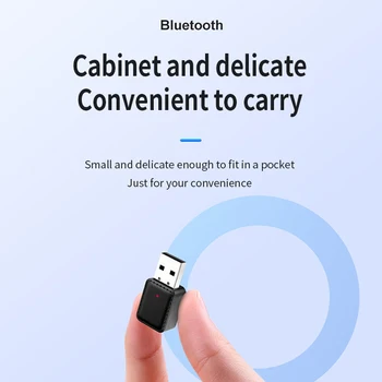 Bluetooth 5.0 Adapteris Siųstuvas, Imtuvas-Automobilio 15 m Belaidžio Perdavimo Atstumas AUX