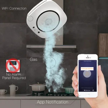WiFi Smart Dujų Nuotėkio Priešgaisrinės Apsaugos Detektoriai, Degiųjų Dujų Signalizacijos Jutiklis 