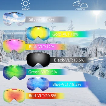 COPOZZ profesionalių slidinėjimo akiniai 2s greitas pakeisti lęšių Anti-rūko Slidinėjimo Akiniai Snieglenčių slidinėjimo akinius, Slidinėjimo Kaukes Vyrams, Moterims