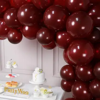 Vyno raudoni balionai matinis balionai, vynas, raudonas šalis, dekoravimas, vestuvių dekoravimas, baby shower apdaila