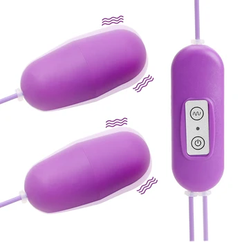IKOKY Dvigubas Vibratorius 12 Dažnio Vibracija, Kiaušinių Klitorio Stimuliatorius USB Suaugusiųjų Produkto Sekso Žaislai Moterims, Moteriška Masturbacija