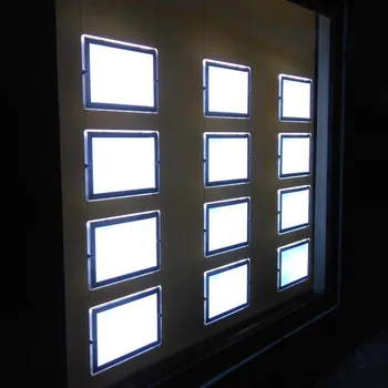 Nekilnojamojo Turto Agentas LED Lango Reklamos Ženklas Rodo,dvipusės A4 - Tiek Horizontaliai, ir horizontaliai (4/kolonėlės)