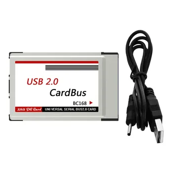 Nešiojamojo kompiuterio PCMCIA USB 2.0 CardBus Keitiklis 2-Ports PCI ExpressCard Adapteris, po kortelę Pridėti Korteles Nešiojamas Reikmenys, переходник