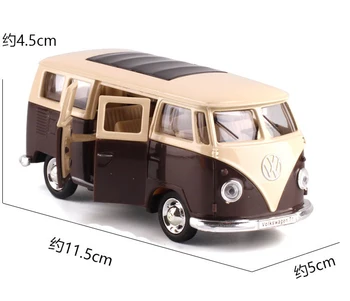 CAIPO 1:38 Volkswagen T1 autobusas Lydinio pull-back transporto priemonės modelio Diecast Metal Modelio Automobilių Dėl Berniukas Žaislų Kolekcija Draugas Vaikų Dovanų